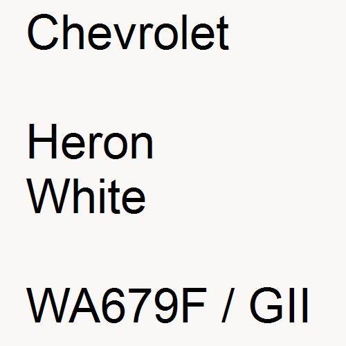 Chevrolet, Heron White, WA679F / GII.